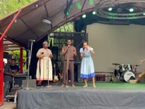 Joke Silva Instagram - Still soaking in the magic from watching the incredible Creative Outlet performers at Freedom Park — this time joined by Nollywood icon Joke Silva and her son. 🎭✨
This beautiful moment came just a day after a powerful workshop and performance at the historic Glover Memorial Hall, where the team collaborated with Mama Joke to inspire and uplift through dance, culture, and connection. 🇳🇬❤️
@ajokesilva @jamelgainescreativeoutlet @ncac_nigeria @obiasika @bobbydigi_sinyc @nidcom @abikedabiri
The energy. The legacy. The art. Unforgettable. 💫
#CreativeOutletInNigeria #FreedomParkLagos #GloverHall #JokeSilva #NaijaArts #DiasporaToNigeria #CanvasInNigeria #CulturalExchange #PerformingArts #LagosMoments #NollywoodLegend #YouthAndCulture #LegacyThroughArt