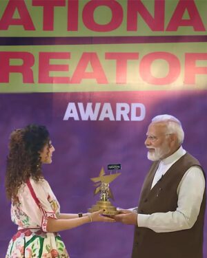 Kamiya Jani Instagram - Dwarka or Lakshadweep? Sach much confused hoon 🥹😀 Seeking PM’s advice on my next travel destination 😉

We got a national award for travelling around, discovering new places, making videos of the same and sharing with our followers ❤️ 

Seems simple right? No, it took us 6 years. What started as a personal food & travel blog, moved to becoming a video platform, to now a digital platform with various verticals. From starting our own food & travel app @curly.tales to opening restaurants to now being awarded by the Prime Minister of India @narendramodi

This came after working 7 days a week for 14 hours a day. I did question myself as to why am I working so hard. But I guess I got my answer today. We are the chosen ones☝️and we are not giving up anytime soon. Guess it’s worth it. 

Thank you for the prestigious honor, PM! You have been the most forward thinking leaders we have ever got! Thanks @mygovindia for the initiative from the entire content fraternity. 

#nationalcreatorsday #nationalcreatorsaward #creatorsaward #besttravelcreator