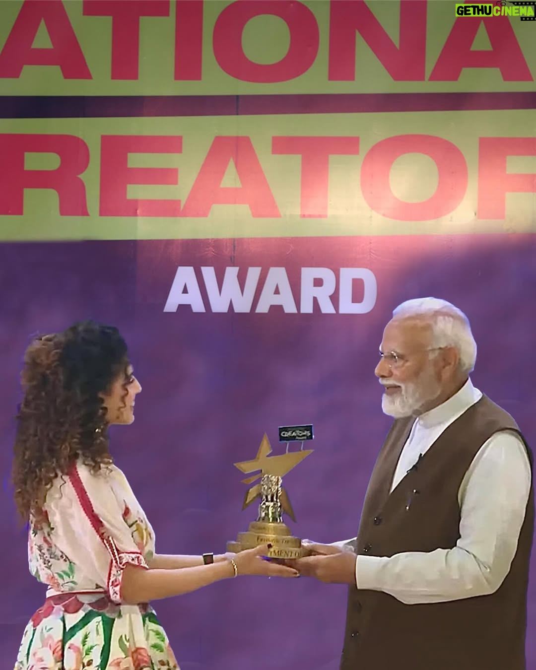 Kamiya Jani - 110.2K Likes - Dwarka or Lakshadweep? Sach much confused hoon 🥹😀 Seeking PM’s advice on my next travel destination 😉

We got a national award for travelling around, discovering new places, making videos of the same and sharing with our followers ❤️ 

Seems simple right? No, it took us 6 years. What started as a personal food & travel blog, moved to becoming a video platform, to now a digital platform with various verticals. From starting our own food & travel app @curly.tales to opening restaurants to now being awarded by the Prime Minister of India @narendramodi

This came after working 7 days a week for 14 hours a day. I did question myself as to why am I working so hard. But I guess I got my answer today. We are the chosen ones☝️and we are not giving up anytime soon. Guess it’s worth it. 

Thank you for the prestigious honor, PM! You have been the most forward thinking leaders we have ever got! Thanks @mygovindia for the initiative from the entire content fraternity. 

#nationalcreatorsday #nationalcreatorsaward #creatorsaward #besttravelcreator