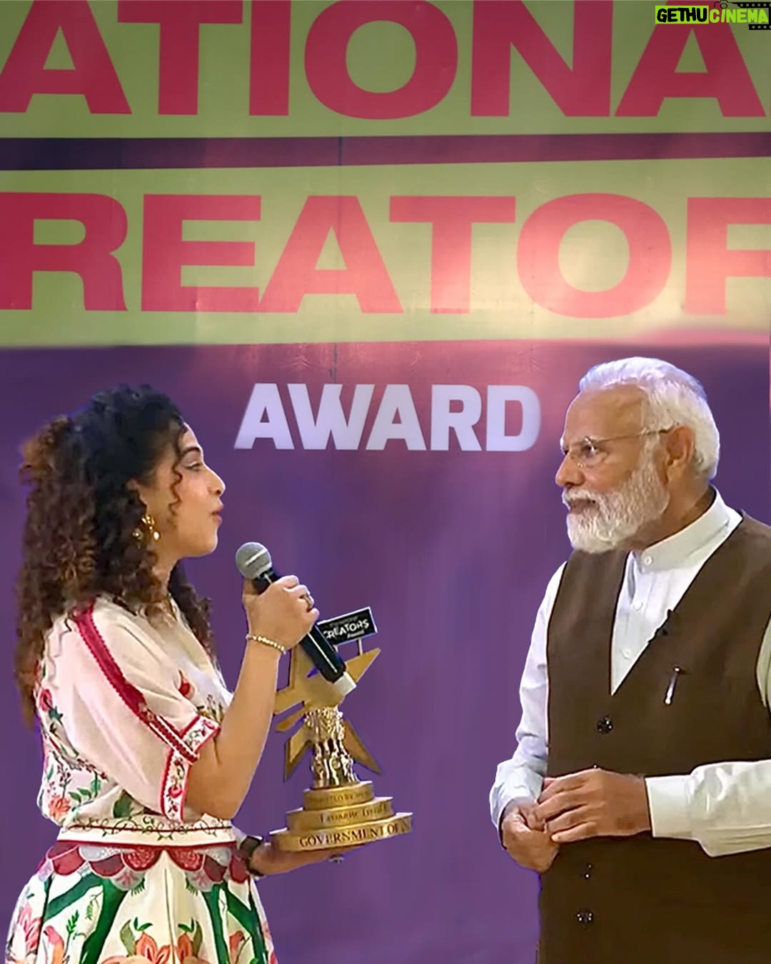 Kamiya Jani - 110.2K Likes - Dwarka or Lakshadweep? Sach much confused hoon 🥹😀 Seeking PM’s advice on my next travel destination 😉

We got a national award for travelling around, discovering new places, making videos of the same and sharing with our followers ❤️ 

Seems simple right? No, it took us 6 years. What started as a personal food & travel blog, moved to becoming a video platform, to now a digital platform with various verticals. From starting our own food & travel app @curly.tales to opening restaurants to now being awarded by the Prime Minister of India @narendramodi

This came after working 7 days a week for 14 hours a day. I did question myself as to why am I working so hard. But I guess I got my answer today. We are the chosen ones☝️and we are not giving up anytime soon. Guess it’s worth it. 

Thank you for the prestigious honor, PM! You have been the most forward thinking leaders we have ever got! Thanks @mygovindia for the initiative from the entire content fraternity. 

#nationalcreatorsday #nationalcreatorsaward #creatorsaward #besttravelcreator