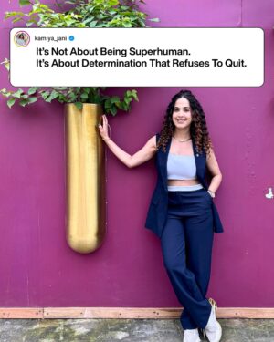 Kamiya Jani Instagram - Married to responsibilities, but never divorcing efficiency. No wonder her life feels just like the song… Breathless! But she’s still acing it!

#WomenAtWork #LoveThem
