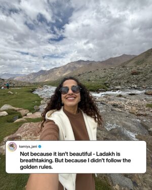 Kamiya Jani Instagram - Ladakh is truly magical — but this time, I realised how differently our bodies can react to high altitude. 🏔️

I actually did follow all the rules:
✅ Checked into a good hotel like @granddragonladakh 
✅ Took it slow on Day 1

And still, I fell sick. Turns out, just like I get motion sick, my body couldn’t handle the thin air — and I was diagnosed with Acute Mountain Sickness. 🤒

So here’s my takeaway: it’s not always about doing something wrong, it’s about knowing that every body is different. Some people adjust instantly, others take longer.

Watch all the madness on my latest video on Siachen. 

#Ladakh #AltitudeSickness #TravelWisdom