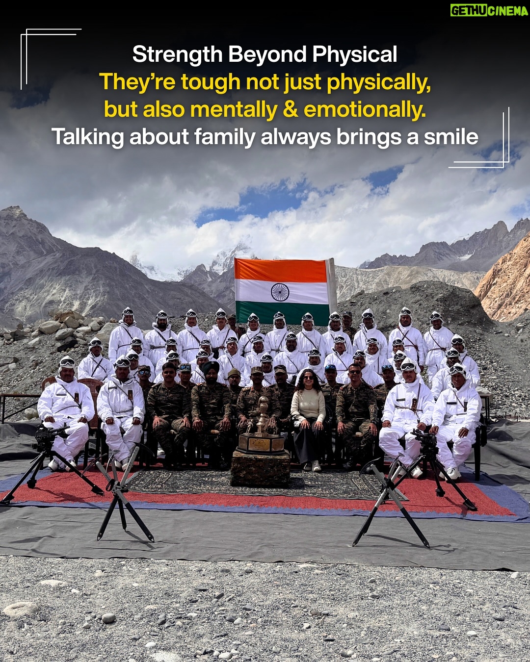 Kamiya Jani - 13.9K Likes - 7 Borders. Countless Lessons.

Let’s not wait for Independence Day or Republic Day to salute them — let’s honor them every day. ❤️

Watch my journey with the Indian Army in Sandese Aate Hain.
Latest episode: Siachen ❄️

👉 Drop a ❤️ in the comments to salute our soldiers. 

#IndianArmy #SandeseAateHain #CurlyTales #ArmyLife #BorderStories #LifeOfASoldier #IndianSoldiers #ArmyBrotherhood #SaluteToSoldiers #Siachen