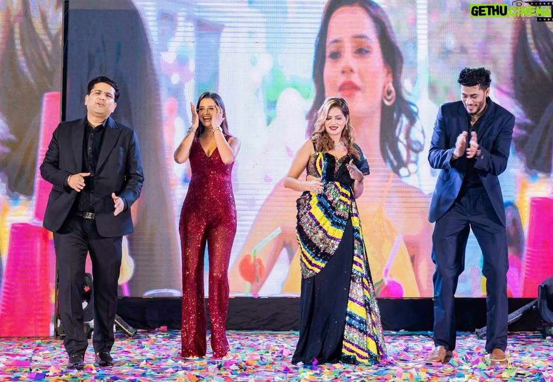 Kanishka Sharma - 3.6K Likes - Launch of our song #nashemeinhigh🥂 @zeemusiccompany 

Thank you so much sir and mam for inviting me, one of the best day of my life💫 @manojjha9449 @poonamjha32 
Thanks team for trusting me @filmyboys 
@avinash.sabarwal feeling glad to working with you.

Outfit by - @akayacreations
Accessories from- @amayrajewelsfashion1871