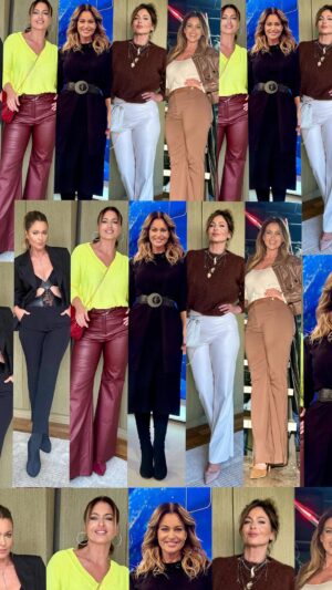 Karina Mazzocco Instagram - Que apropiado es hablarse moda, ropa,pilcha, look. Me encanta la energĆa liviana, divertida y alegre que tiene la ropa. Por eso te cuento todos Mis looks en #alatarde ā¬ļø
.
Blazer abierto en la espalda
@ropa_bellaok
Body @jesusfernandez.official
Pantalón @garofalo.ar
Botas negras @bybrunaoficial
.
Sweater de hilo amarillo
@birdieswaters
Pantalón eco cuero en cherry
@berna.com.ar
cartera @torinibags
Botas bordeaux @milano_store_
Aros argolla plateadas
@theurbanconcept
.
Vestido negro y saco 3/4 de punto con brillitos. @paula.pas
collar negro piedras cinturon
@lasjuanasnight
botas negras
@milano_store_
.
Sweater chocolate tejido a mano con Maxi mangas caladas varios collares @birdiesweaters
pantalón eco cuero manteca
@berna.com.ar
cartera modelo Chanel
@torinibags
.
Campera chocolate con detalles en metal dorado Pantalón musculosa
@garofalo.ar
estilettos gamuza @milano_store_
.
Style @celina.gonzalezbalcarce @celiteviste
.
#karinamazzocco #style #look #alatardeconkarina #loslooksdekarina