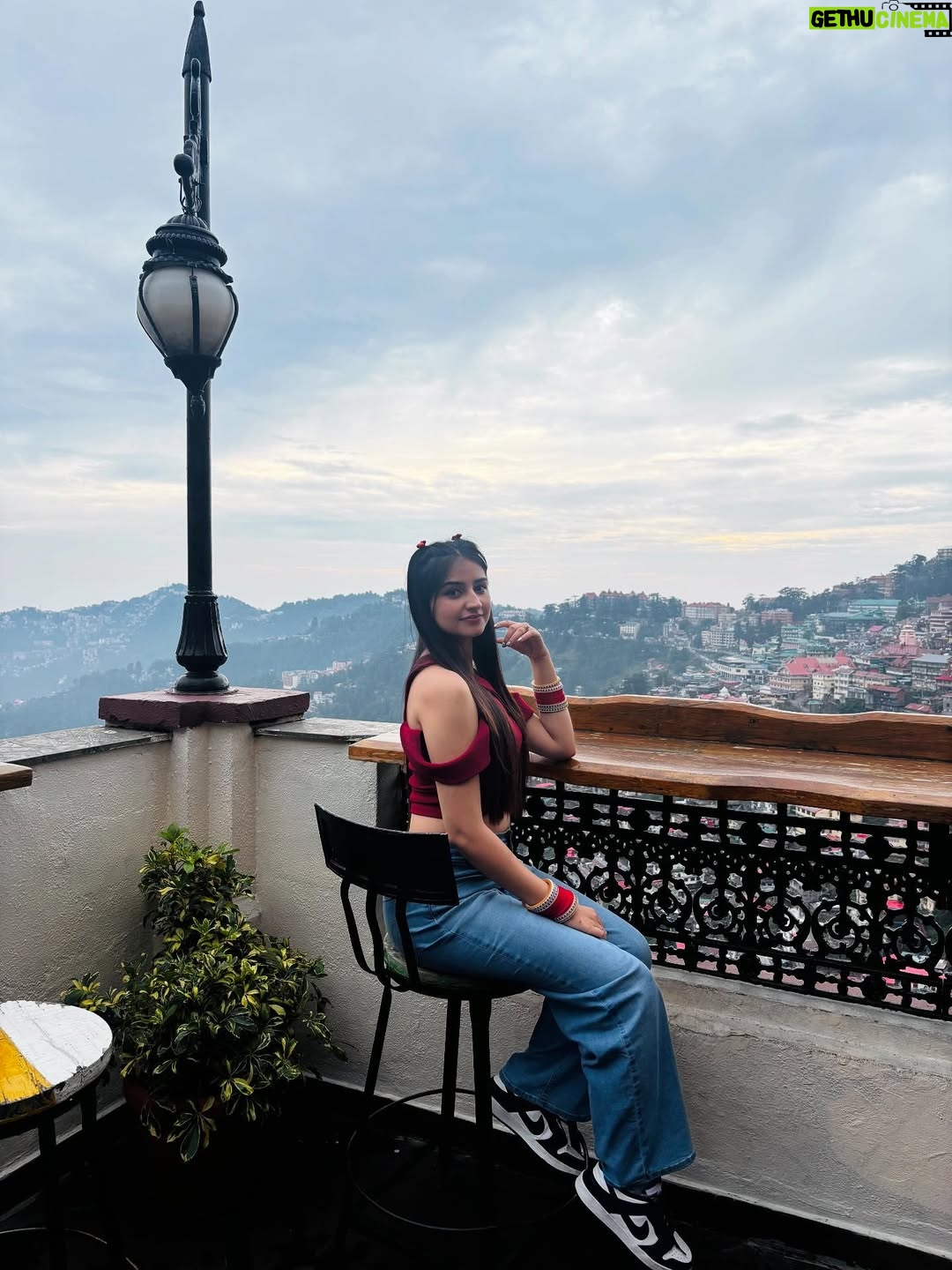 Kaushiki Chopra - 11.2K Likes - Adding a little Shimla shine to my timeline ✨ 

#shimla #mountain #familytrip #beautifulpose #naturelove #cat