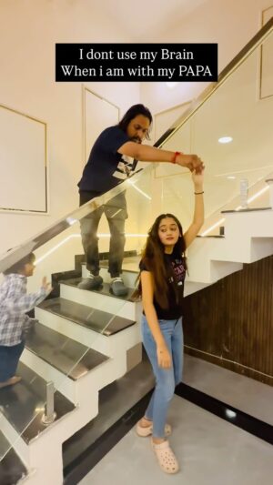 Kavya Yadav Instagram - I dont use my brain when i am with my PAPA #bindasskavya