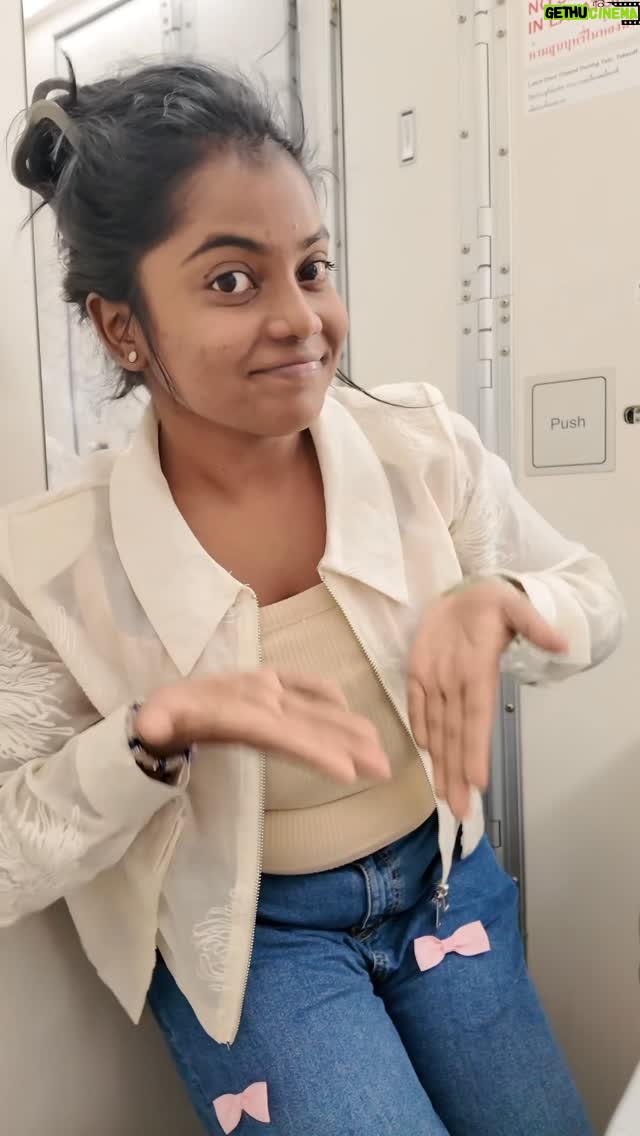 Keerthana Ravindran - 22.5K Likes - Night time routine in ✈️ Lavatory 😝💞