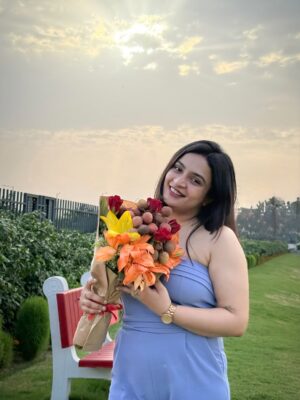 Kirti Mehra Instagram - Be Happy. not because everything is good, but because you can see the good side of everything 🩵💐 #kirtimehra