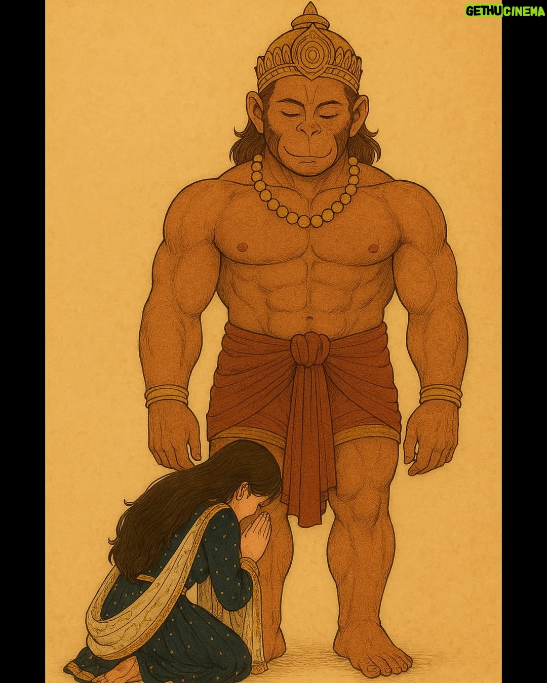 Krati Saini - 491.7K Likes - The safest place is under his blessings.❤️ My greatest strength!!! No fear, no doubt, just infinite love and blessings! My heart is so full after seeing these pictures.😭 @ChatGPT, thank you so much for this Ghibli studio edit!