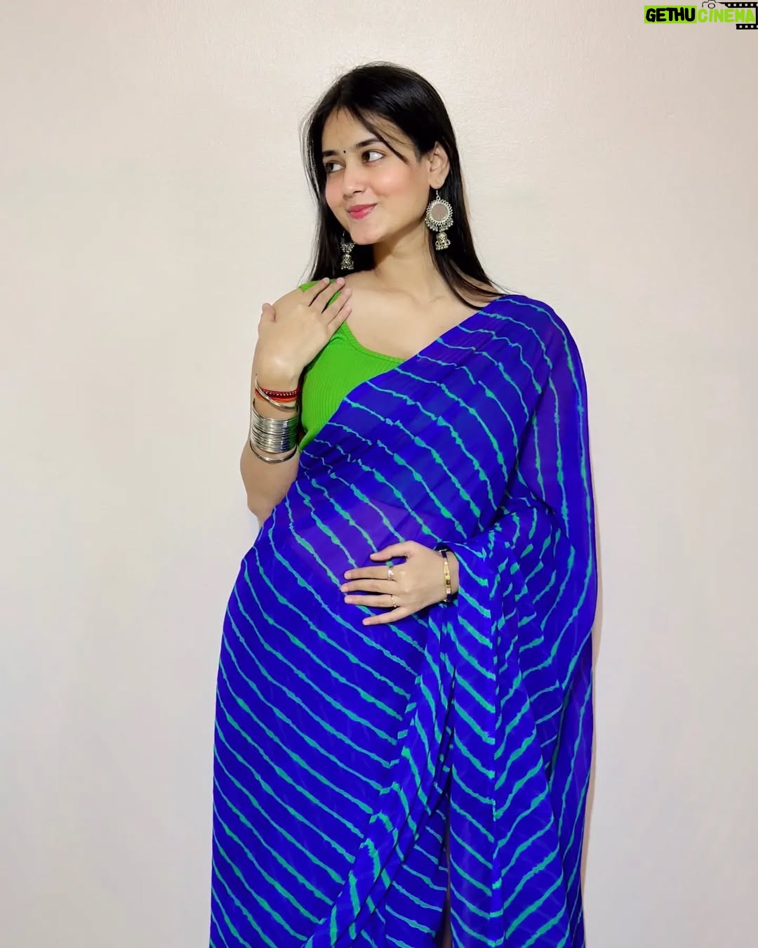 Krati Saini - 168.5K Likes - Ready in my saree💙 Now all I need is a wedding invite! 
 #SareeSwag

Saree : s-303255082
Earring : s-92817164
Metal Bangles : s-181990328

#collab
TnC apply
 #meesho #meeshoapp #weddingseason #sareelove