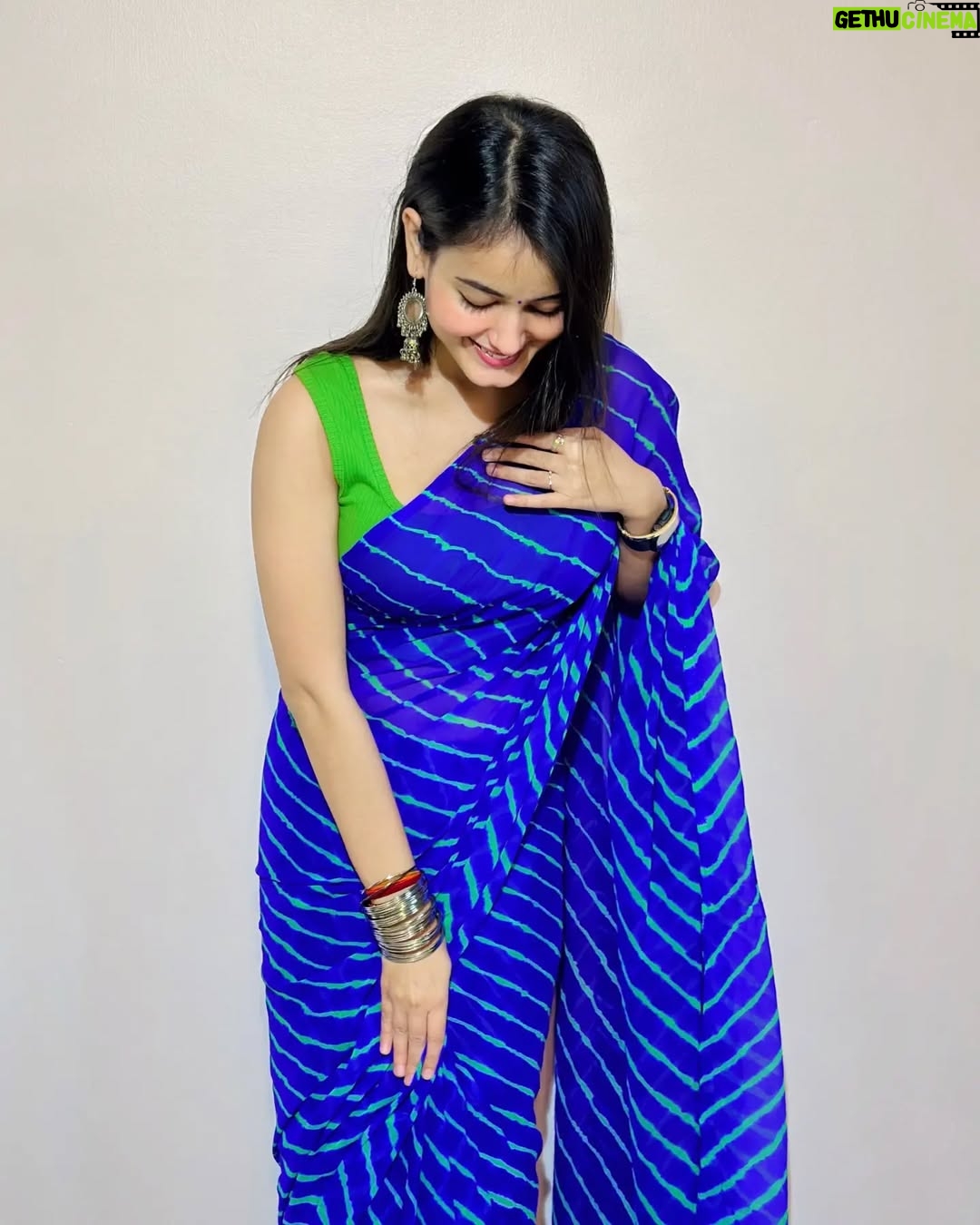 Krati Saini - 168.5K Likes - Ready in my saree💙 Now all I need is a wedding invite! 
 #SareeSwag

Saree : s-303255082
Earring : s-92817164
Metal Bangles : s-181990328

#collab
TnC apply
 #meesho #meeshoapp #weddingseason #sareelove