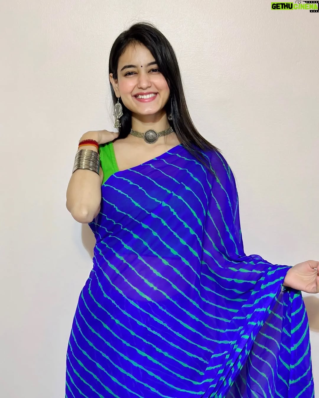 Krati Saini - 168.5K Likes - Ready in my saree💙 Now all I need is a wedding invite! 
 #SareeSwag

Saree : s-303255082
Earring : s-92817164
Metal Bangles : s-181990328

#collab
TnC apply
 #meesho #meeshoapp #weddingseason #sareelove