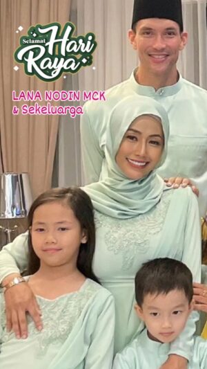 Lana Nodin Instagram - MMDG&W❤️ Selamat Hari Raya Maaf Zahir dan Batin dari kami sekeluarga ❤️😍💖 #mckienzieclan #família #eidmubarak #Aidilfitri2024