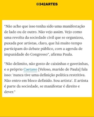 Letícia Sabatella Instagram - Eu cantava essa música , antes de conhecê-la pessoalmente. Tá tudo ali na letra. Guerreiro é! Bravíssima Regente dessa Festa Democrática! Obrigada, @paulalavigne , incansável! Obrigada a todos que participaram! Desde o primeiro encontro na sua casa, quando vc chamou opositores a se unirem pela Democracia, a sua ansiedade transformada em muita atitude , coragem, fé que contagiava e alimentava a esperança. Uma Força Fundamental, que trouxe muita gente pro rumo certo. Obrigada @paulalavigne e @caetanoveloso @342artes @midianinja todos que estão segurando as mãos .