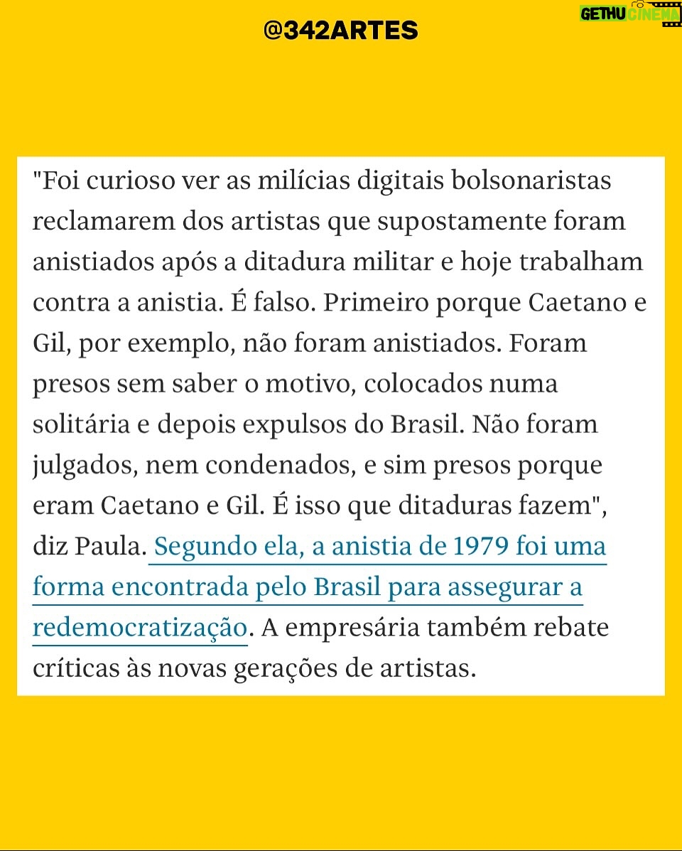 Letícia Sabatella - 4.4K Likes - Eu cantava essa música , antes de conhecê-la pessoalmente. Tá tudo ali na letra. Guerreiro é! Bravíssima Regente dessa Festa Democrática! Obrigada, @paulalavigne , incansável! Obrigada a todos que participaram!  Desde o primeiro encontro na sua casa, quando vc chamou opositores a se unirem pela Democracia, a sua ansiedade transformada em muita atitude , coragem, fé que contagiava e alimentava a esperança. Uma Força Fundamental, que trouxe muita gente pro rumo certo. Obrigada @paulalavigne e @caetanoveloso @342artes @midianinja todos que estão segurando as mãos .
