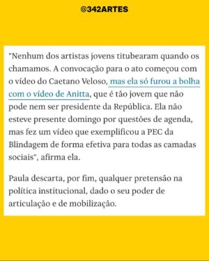 Letícia Sabatella Instagram - Eu cantava essa música , antes de conhecê-la pessoalmente. Tá tudo ali na letra. Guerreiro é! Bravíssima Regente dessa Festa Democrática! Obrigada, @paulalavigne , incansável! Obrigada a todos que participaram! Desde o primeiro encontro na sua casa, quando vc chamou opositores a se unirem pela Democracia, a sua ansiedade transformada em muita atitude , coragem, fé que contagiava e alimentava a esperança. Uma Força Fundamental, que trouxe muita gente pro rumo certo. Obrigada @paulalavigne e @caetanoveloso @342artes @midianinja todos que estão segurando as mãos .