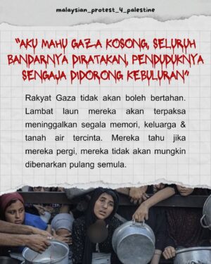 Lisa Surihani Instagram - Ini adalah monolog yang cuba menggambarkan kekejaman Israhell yang diketuai oleh Perdana Menterinya Bibi Net*nyahu. Ini bukan kata-kata yang direka semata-mata tetapi adalah gambaran ideologi Zionisma yang supremasis & rasis berdasarkan perbuatannya ke atas Gaza.
Kita perlu bangkit & musnahkan ideologi jijik ini. Selagi mana negara haram Israhell masih wujud, dunia tidak akan selamat daripada kejahatannya.
Jom taip “FREE PALESTINE” beramai-ramai di comment section.