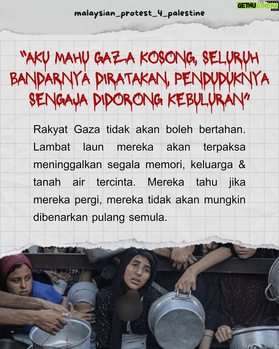 Lisa Surihani - 10.3K Likes - Ini adalah monolog yang cuba menggambarkan kekejaman Israhell yang diketuai oleh Perdana Menterinya Bibi Net*nyahu. Ini bukan kata-kata yang direka semata-mata tetapi adalah gambaran ideologi Zionisma yang supremasis & rasis berdasarkan perbuatannya ke atas Gaza.

Kita perlu bangkit & musnahkan ideologi jijik ini. Selagi mana negara haram Israhell masih wujud, dunia tidak akan selamat daripada kejahatannya.

Jom taip “FREE PALESTINE” beramai-ramai di comment section.