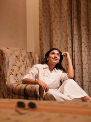 Lovely Sharma Instagram - Calm , Composed and Completely Me 🤍

-
Captured @aryanonreel 
Wearing @maxfashionindia
Makeup @ssonamratra