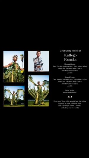 Manaka Ranaka Instagram - In honor of Katlego’s wishes and in celebration of her life, the family requests that the attendees observe the black and baby blue theme 💙 🖤💙🖤💙🖤💙
🤍🕊🕯