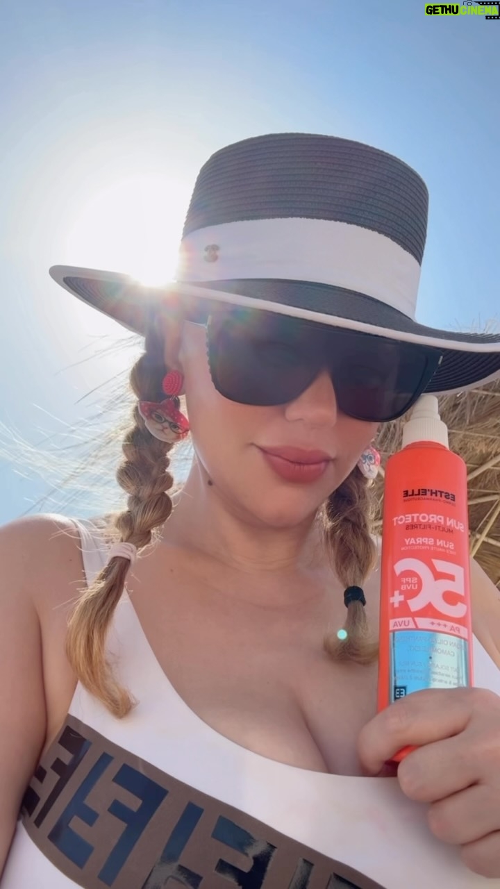 Manel Amara - 61.2K Likes - الصّيف جاء☀️ نحمي روحي مالشمس 
وأنا عينيا مغمّضة مع @esthellepharma