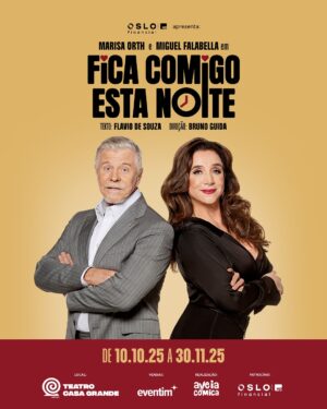 Marisa Orth Instagram - Ensaio Aberto com Ingressos Especiais! 🎟️❤️
Se você ainda não garantiu seus ingressos para a temporada carioca da comédia romântica mais aguardada do ano, não deixe essa oportunidade passar! 😱
Acesse a plataforma da @eventimbrasil e garanta seu ingresso com VALORES EXCLUSIVOS: R$ 100 (inteira) e R$ 50 (meia-entrada). 😍
09/10, às 20:00. Ingressos limitados! ⏰
Fica Comigo Esta Noite 🌙
Texto: Flavio de Souza (@souflaviodesouza)
Direção: Bruno Guida (@brunoguida)
Produção: Aveia Cômica (@aveiacomica)
Estreia:
📍 Rio de Janeiro | 10 de outubro, no Teatro Casa Grande (@teatrocasagrande)
🎟️ Ingressos disponíveis. Link na bio.
#ficacomigoestanoite #marisaorth #miguelfalabella