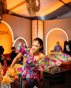 Mbalenhle Mavimbela Instagram - @omodasouthafrica Thank you for the amazing hospitality š what a beautiful marquee #OmodaRoyalty #Omoda #Ndlovukazi