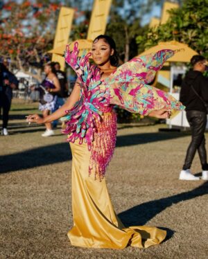 Mbalenhle Mavimbela Instagram - @omodasouthafrica Thank you for the amazing hospitality š what a beautiful marquee #OmodaRoyalty #Omoda #Ndlovukazi