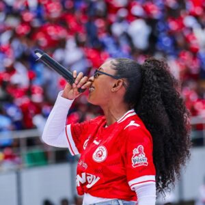 Meena Ally Instagram - Stage inasimamiwa vyema na Adam Mchomvu na Meena Ally. #SimbaDay2025 #NguvuMoja