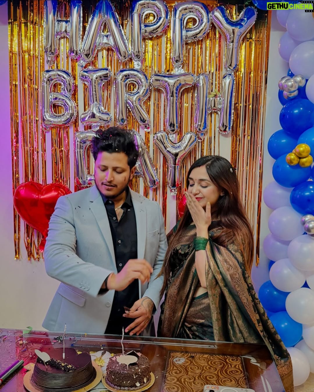 Megha Chaube - 77.1K Likes - Happy Birthday to my love♥️You make every day brighter✨ and I’m so grateful to have you by my side ,  wishing you boundless happiness , Good health and Great Success Sandeep Jii☺️🧿 
.
.
#newpost #birthday #couple #cake #special #viral #meghachaube