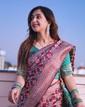 Megha Chaube Instagram - Elegance isn’t about being noticed, it’s about being remembered♥️ 
.
.
#newpost #saree #model #outfit #beautiful #dress #women #viral #new #meghachaube