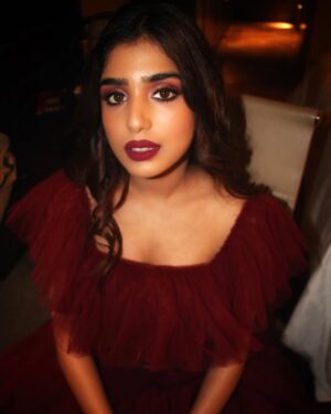 Megha Prasad Instagram - A M O R E ❤️🔥
.
.
Lovely Team deets ❤️
H&M - @namrataroselinej_artistry
Wearing - @anyash_bespoke
Clicked by - @kushal_jagannath
.
.
.
.
.
#pic #picoftheday #postoftheday #meghaprasad #mumbai #love #contentcreator #ootd #maroon