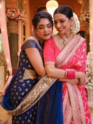 Megha Prasad Instagram - Who knew evil plans and pure hearts could vibe so well off screen? My little baby!! 😘🩷
.
.
.
.
#bhagyalakshmi #malishka #lakshmi #zeetv #balajitelefilms #meghaprasad #fyp