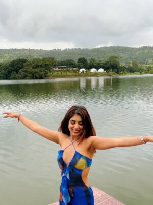 Megha Prasad Instagram - She is serenity with a storm inside. 💙✨
#MeghaPrasad #Ootd #Vacay #Fyp