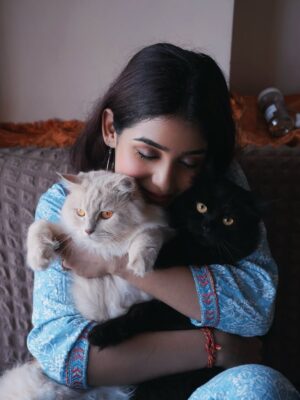 Megha Prasad Instagram - Gentle days, little paws, and everything I prayed for 🐾 🩵🧿
.
.
.
.
.
.
#MeghaPrasad #pet #persiancats #love #fyp