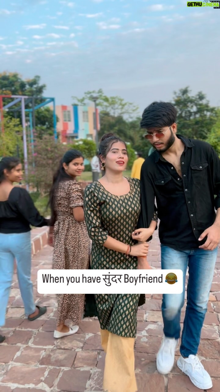 Megha Sahu - 517.1K Likes - when your boyfriend is more good looking then you 😂 #couplegoals #relationshipgoals #girlfriend #funny #comedy #reels #foryou #explore