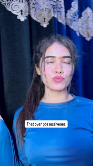 Megha Sahu Instagram - That over possessiveness 😂 
#couplegoals #husbandandwife #relationshipgoals #funny #comedy #trending #viral #reels #reelsinstagram #foryou #explore