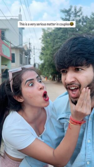 Megha Sahu Instagram - This is a very serious matter in all couples😂 
#couplegoals #relationshipgoals #funny #comedy #viral #reelsinstagram #reels #explore