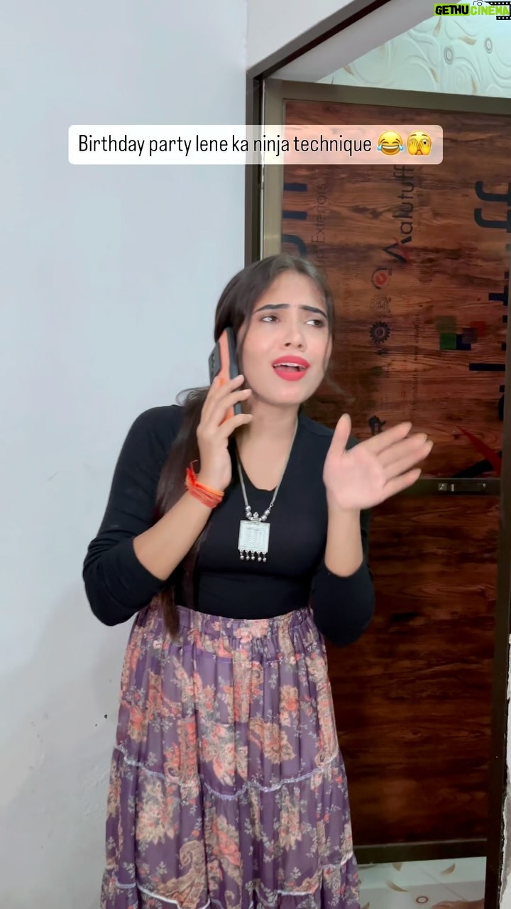 Megha Sahu - 1.1 Million Likes - Birthday party lene ka ninja technique 😂 
#birthday #birthdayparty #couplegoals #funny #comedy #reelsinstagram #explore