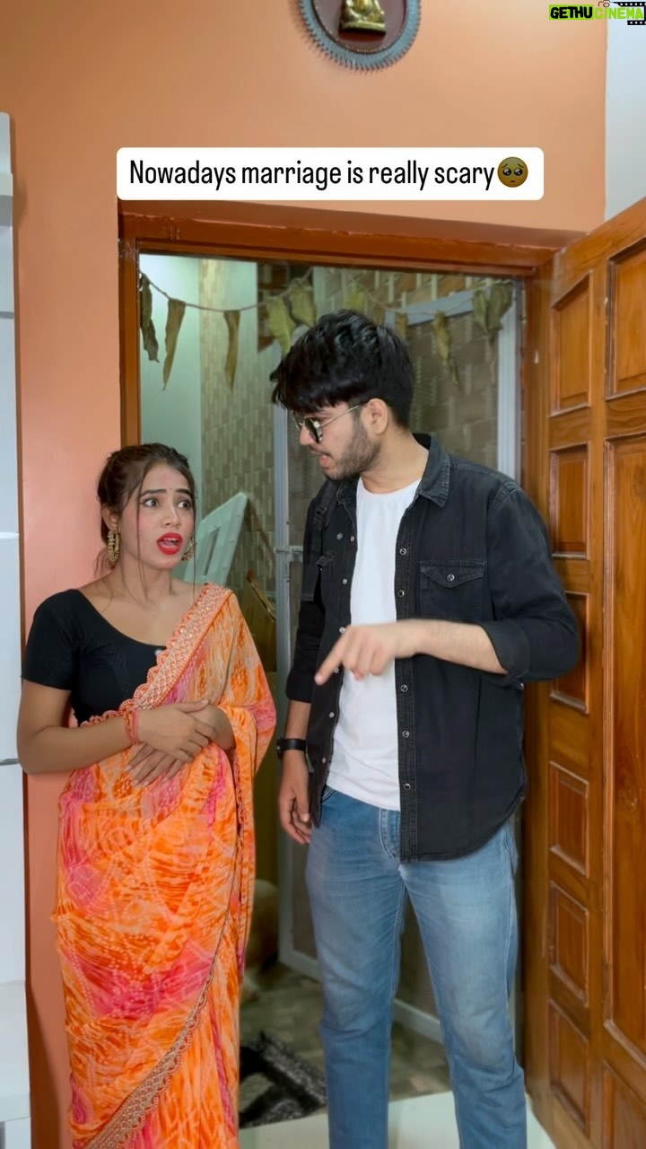 Megha Sahu - 2.8 Million Likes - “Nowadays Marriage” is really scary 😂 
#husbandandwife #marriage #couplegoals #funny #comedy #reelsinstagram #foryou #explore