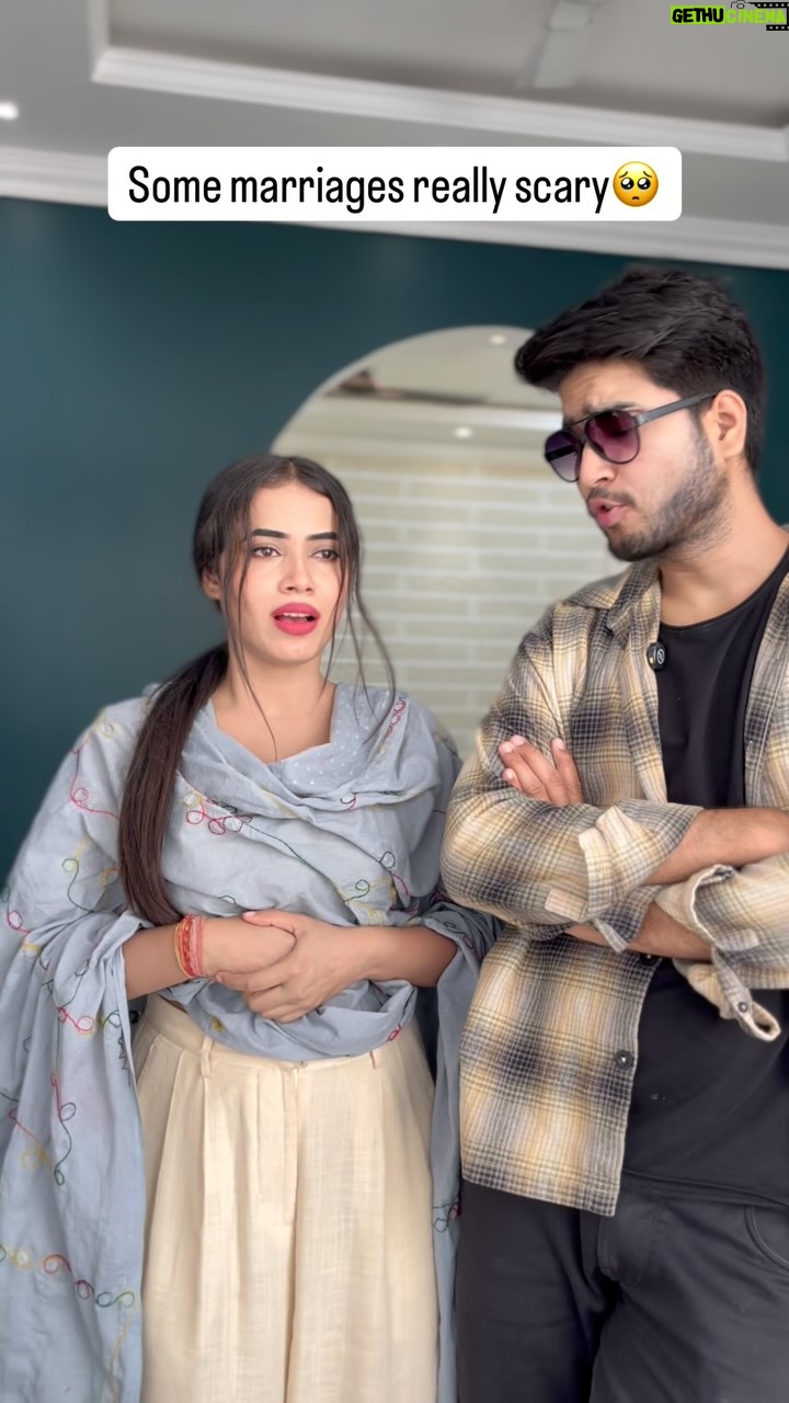 Megha Sahu - 227.3K Likes - Some marriages really scary 🥺 
#husbandandwife #couplegoals #funny #comedy #viral #reels #reelsinstagram #foryou #explore