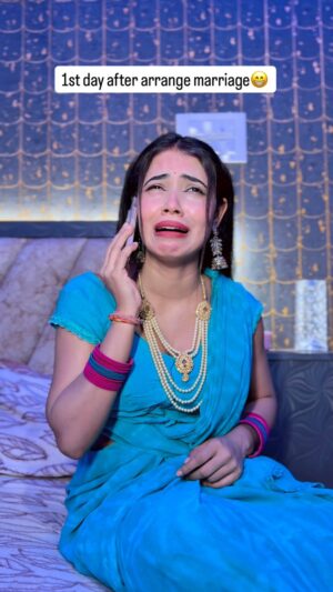 Megha Sahu Instagram - 1st day after arrange marriage 😂
#marriage #wife #wifelife #husbandandwife #funny #comedy #viral #reels #reelsinstagram #foryou #explore