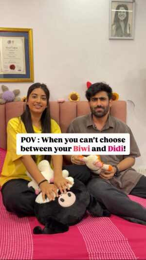 Megha Sukhija Instagram - Sandwich banke reh gaya hu😭
#relatable #comedy #family #biwi #nanad