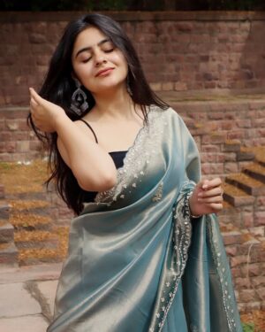 Mehak Bhagtani Instagram - You know my never ending love for sarees🦚
.
.
.
.
.
#trend #fyp #viral #explore #explorepage✨ #post
