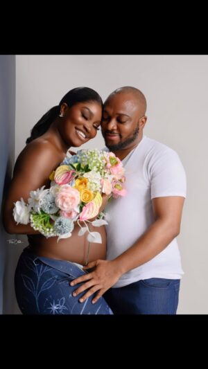 Mercy Johnson Instagram - Finally I can talkš¤£š¤£ when my Chizzy told me months ago that she was preggo, I just started cryingā¤ļøAwesome God indeed. My joy is full, my baby @chizzyalichi ā¦. Congratulations sweetheart. My Respects to Sir.