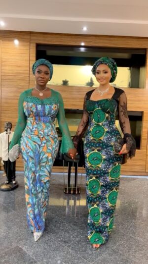 Mercy Johnson Instagram - At the invitation of the Honorable Minister of Arts, Culture and the Creative Economy, my Queen and I stepped out for the 68th UN Tourism CAF Gala night. A dazzling event filled with sparkle and elegance š«¶
Still trying to figure out how mama and I ended up in coordinated looks - completely unplanned but perfectly in sync š¤
My outfit: @regaeofficial
Mamaās outfit: @sammiekal.ng