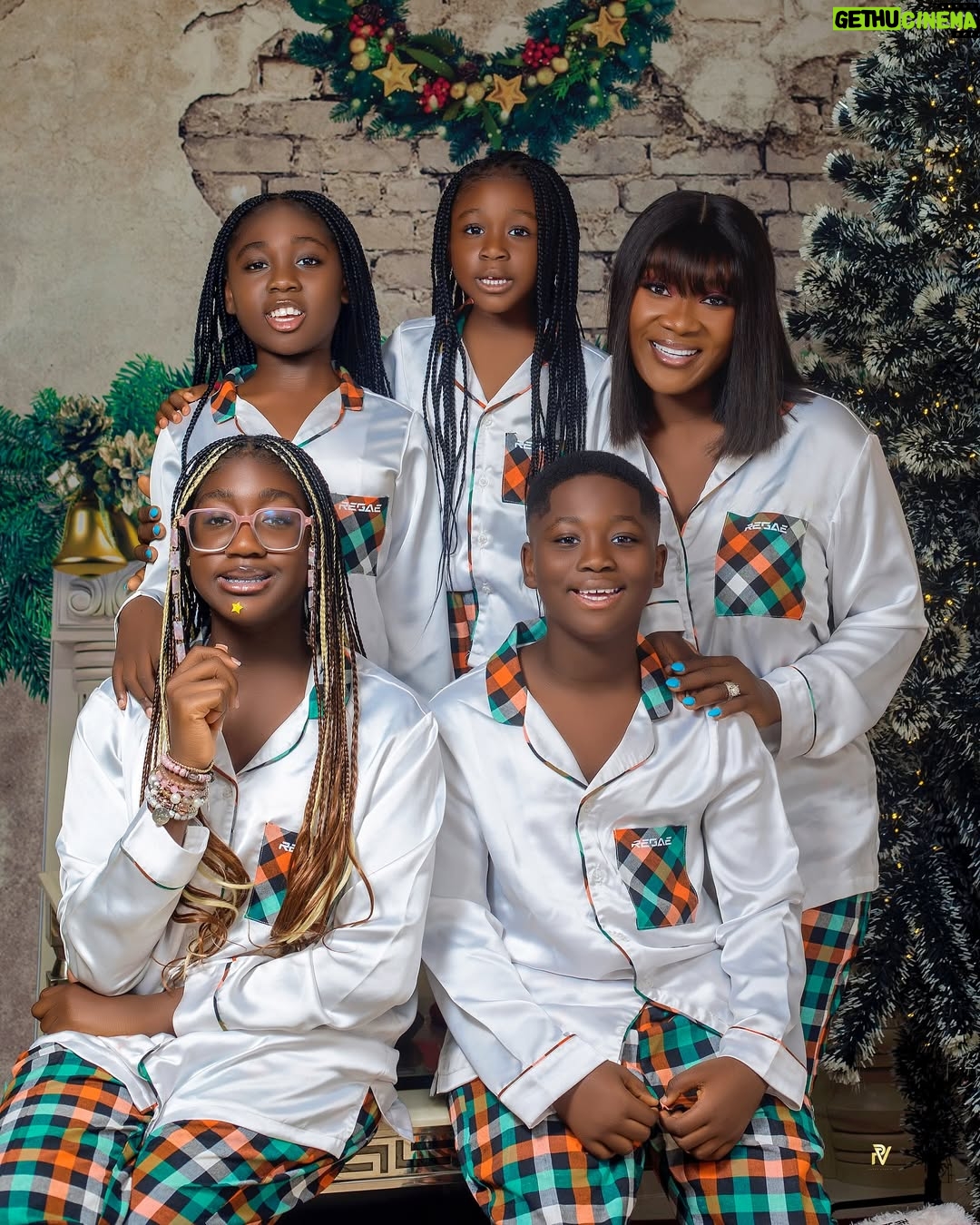 Mercy Johnson - 387.8K Likes - Merry Christmas….. Wishing you all the best of the season… @princeodiokojie 
@theokojiekids 

Outfit by @regaeofficial ❤️My Daughter is the CEO😜
Planner/executor @casie__snow ❤️ thank you my sweets….