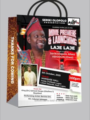 Mide Martins Instagram - SPECIAL ANNOUNCEMENT !!!📣 

Today makes it exactly 1 month to my epic movie premiere 
Titled LAJE LAJE 
That’s coming up on the 5th of OCTOBER 2025 at Ikeja 
I’m using this medium to invite all lovers of good movies,my fans,family,friends both home and abroad, also my colleagues to please come with love and full support and do this with me 
Thanks to y’all in advance God bless you 🥰❤️

Gate pass: Ankara/ access card 
RSVP 
Ayo 08107402469
Kabira - 09063891043
demola - 07089151420
