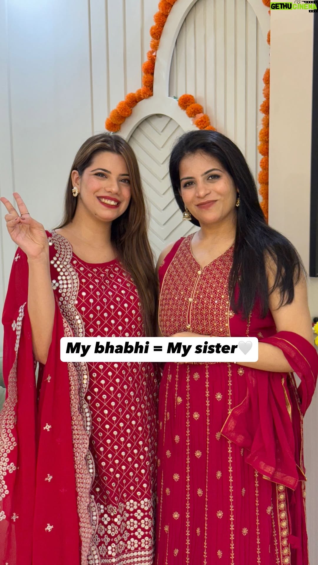 Mili Lakhmani - 2.7K Likes - Bhabhi Nanad Expectations: Tu tu, mein mein
Bhabhi Nanad Reality: Tu aur mein💗 @ishabhalla7777 ❤️

This rakhi is not just for bhaiya, but also for my bhabhi who takes care of me, loves me more than words can describe! 

Cheers to you Bhabhi- Forever Stellar😉
#ad 

#BhabhiNanad #SisterByChoice #RakhiWithForever52 #MyChosenSister #RakhiPrep